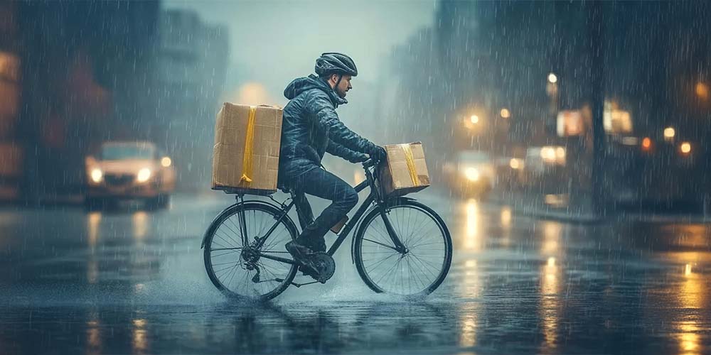 Delivery businesses protecting workers from rain fury after severe summer